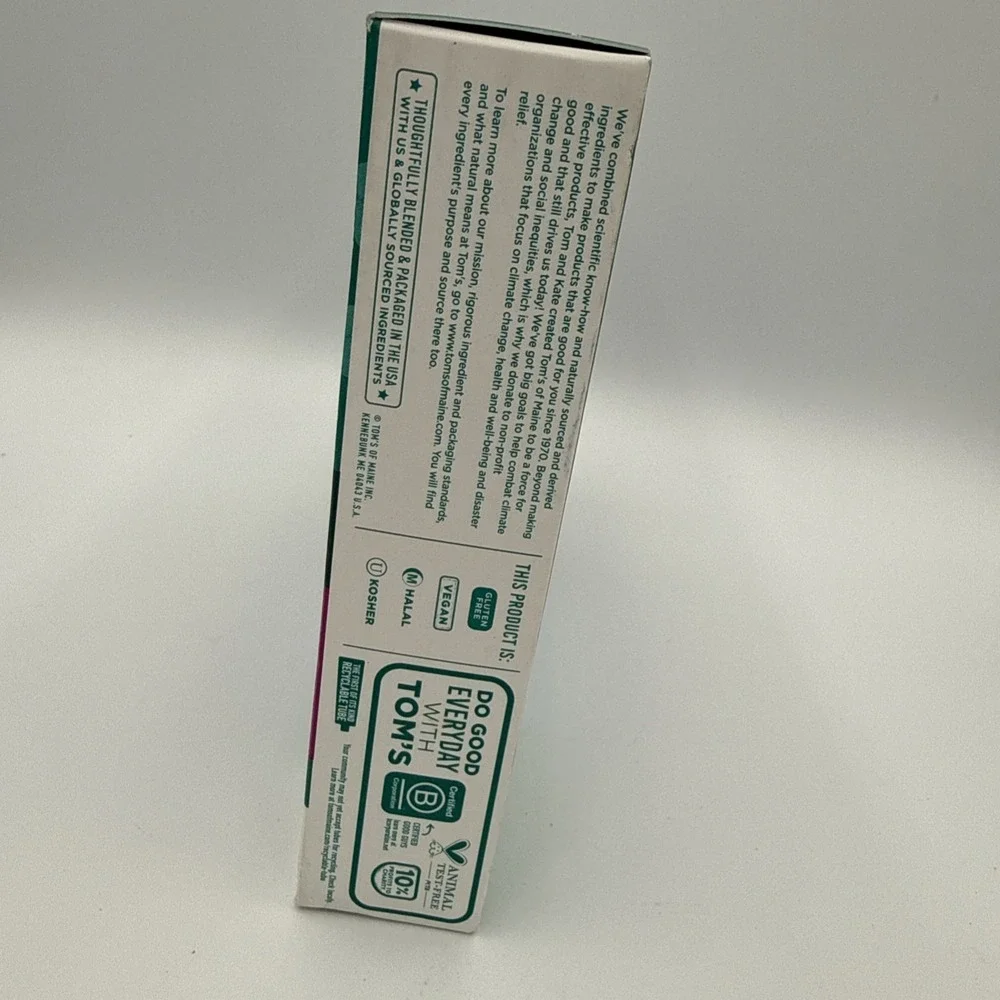 Tom's of Maine Antiplaque & Whitening Toothpaste Peppermint 4 Pack - New